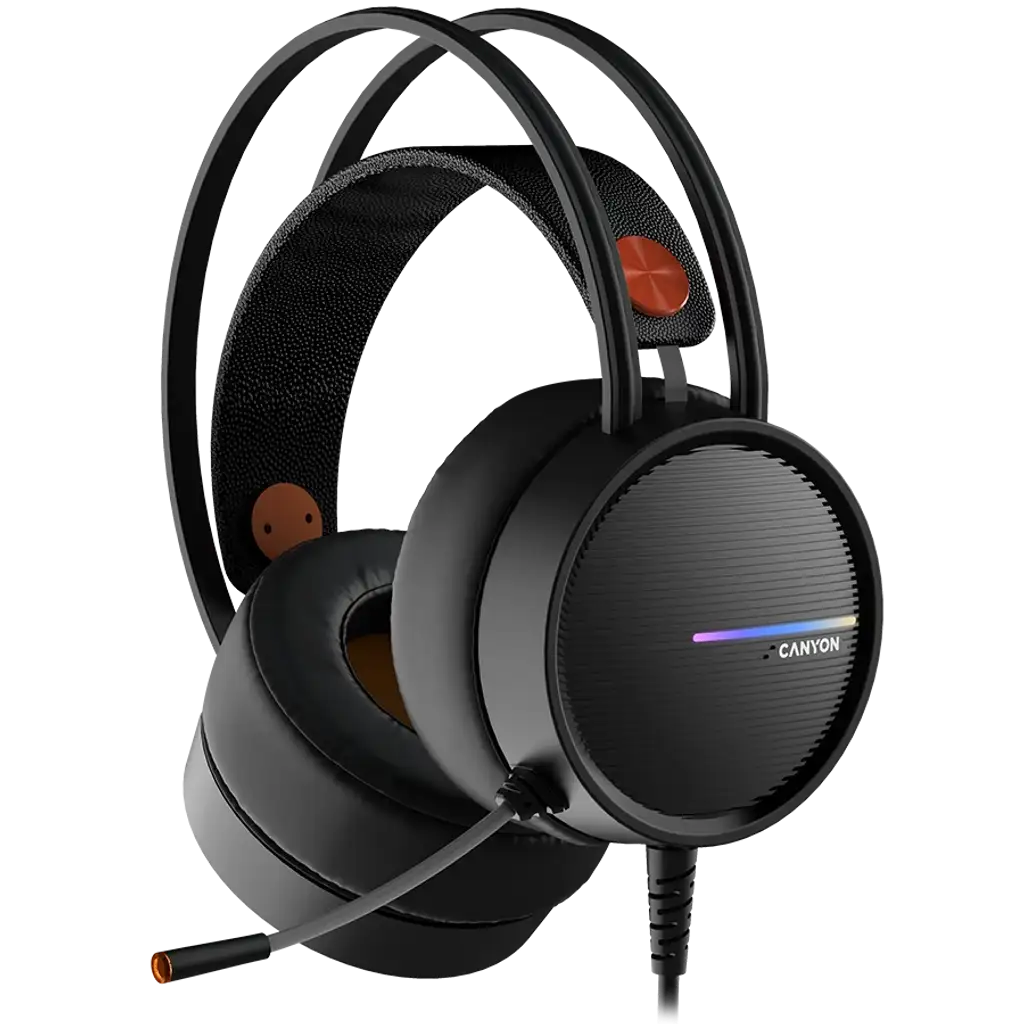 Canyon Interceptor GH-8A Wired Gaming Headset, Black and Orange /CND-SGHS8A