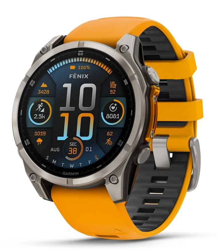 Garmin Fenix 8 – 47 mm, AMOLED Sapphire Spark Orange Titanium
