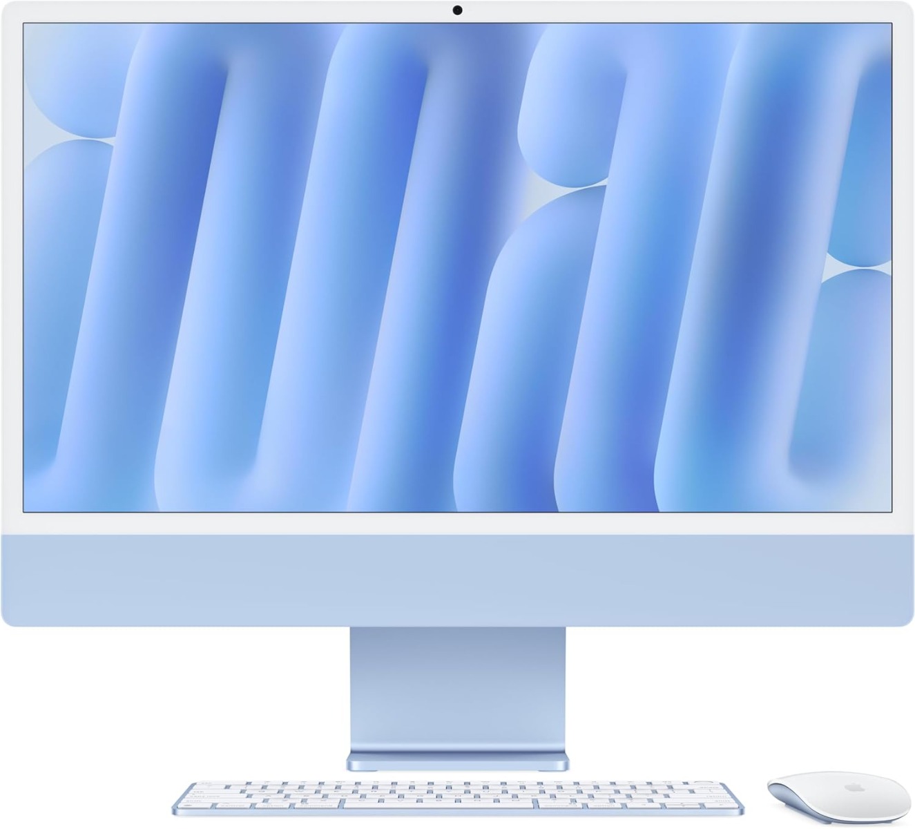 apple 24-inch iMac with Retina 4.5K display: Apple M4 chip with 8 core CPU and 8 core GPU, 16GB, 256GB SSD - Blue MWUF3