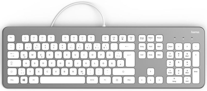 Hama KC-700Keyb.,silver/white, RUS R1182651
