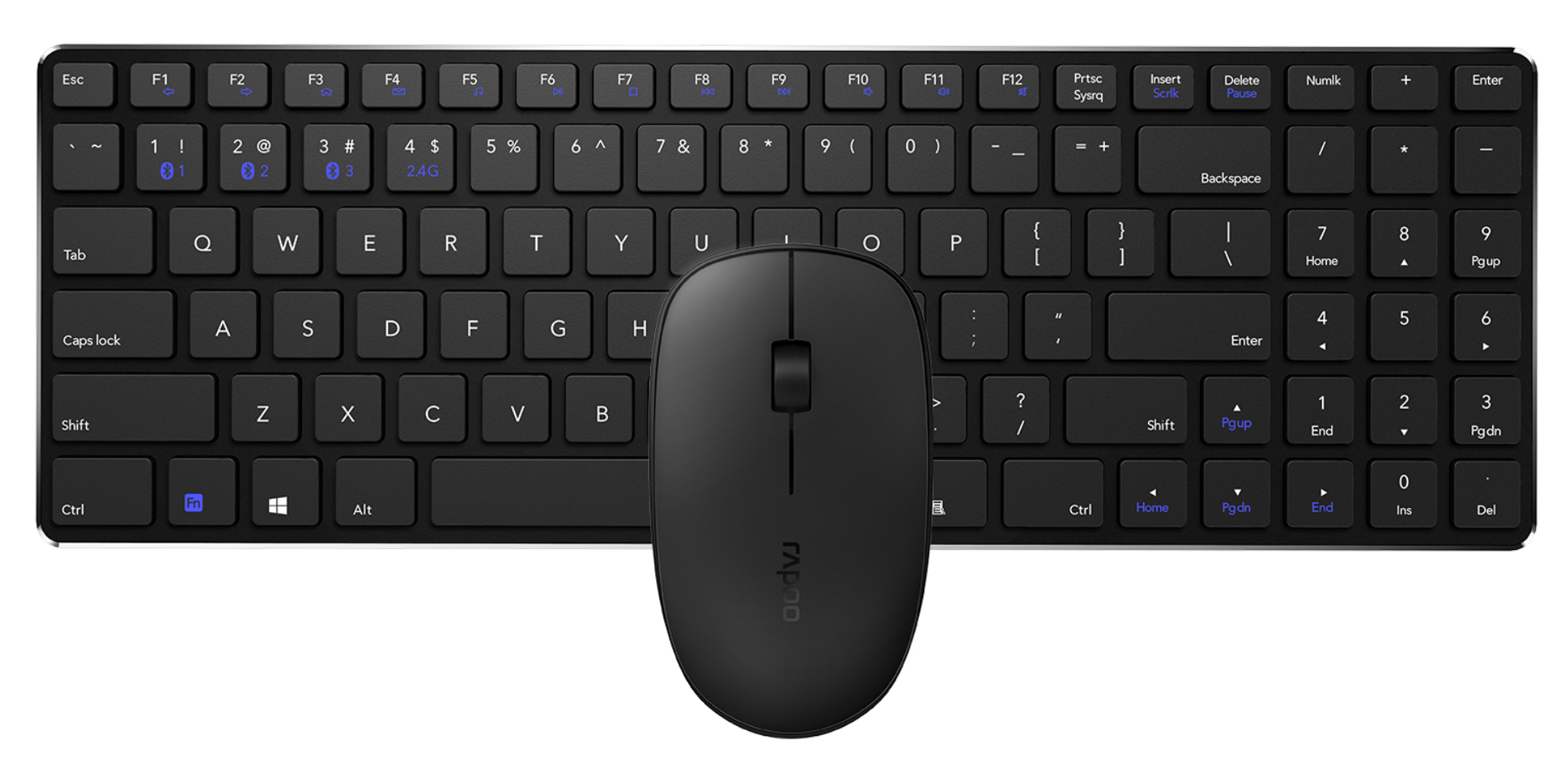Hama Rapoo 9300M Wireless Set, Black 220342