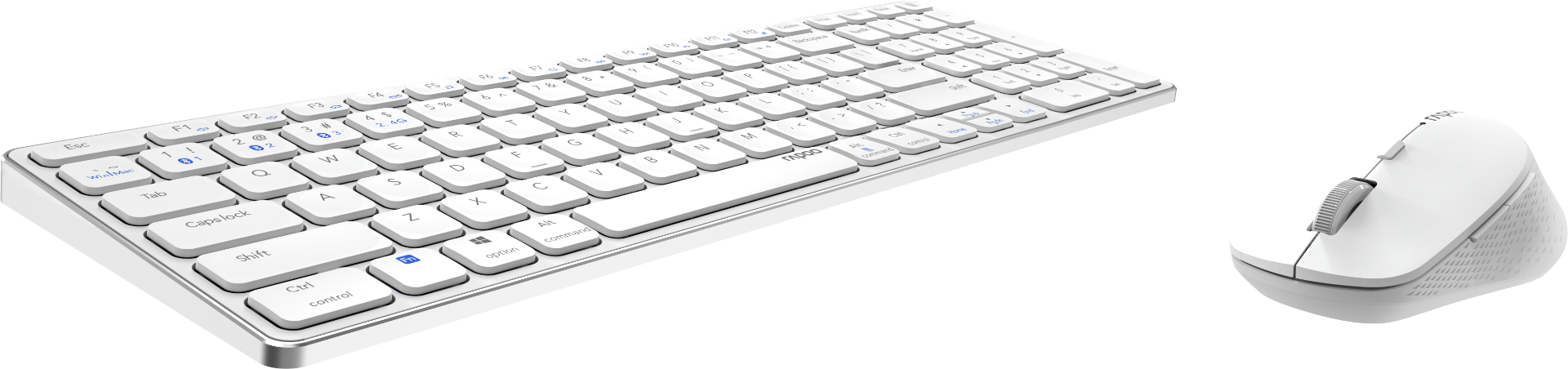 Hama Rapoo 9700M Wireless Set,White 220343