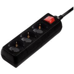 Hama Power Strip,3-Way,Switch,3m,black(108816)