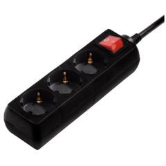 Hama Power Strip,3-Way,Switch,5m,black(108835)