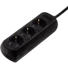 Hama Power Strip,3-Way, 1.4 m, black(223003)