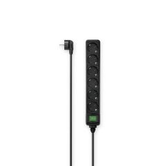 Hama Power Strip,6-Way,Switch, 3 m, black(223011)