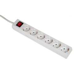 Hama 6-Way Power Strip,w/Switch,5m,White(108833)