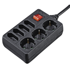 Hama 7-Way Power Strip, 1.4m,black (108868)