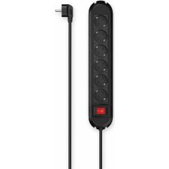 Hama Power Strip,6-Way 3 m,Black (223038)