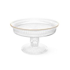 Fissman 19105 glass cake serving plate 18х10.7cm