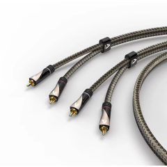 Hama Avinity Audio Cable, 2 RCA Plugs - 2 RCA Plugs, Fabric, gold-plated, 2 m (107625)