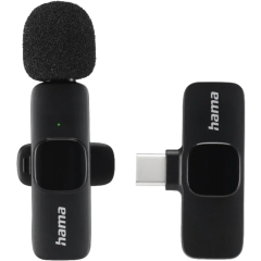 Hama "Smart Wireless" Lavalier Microphone, Wireless Clip-on Mic (0004680)