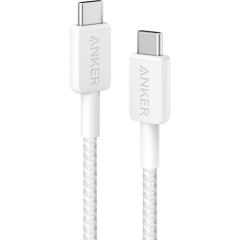 Anker USB-C to USB-C, 60W Cable, 10ft (3M), White /A81F7G21