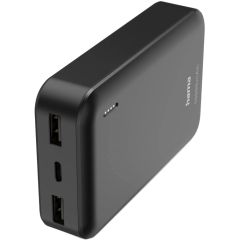 Hama "Pocket 10" Power Pack, 10000 mAh, Outputs: 2x USB-A, anthracite (201708)