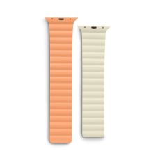 Hama "Fantastic Feel" Magnetic Wrist Strap for Apple Watch 38/40/41 mm, orange/beige(136837)