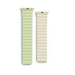 Hama "Fantastic Feel" Magnetic Wrist Strap for Apple Watch 42/44/45/49 mm, green/beige(136840)