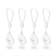 Hama Key Finder, Item Finder for Apple "Find My" App, Bluetooth, white, 4 Pcs. (185816)