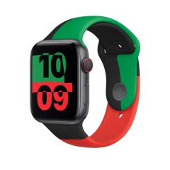 Apple 44mm Black Unity Sport Band - M/L/MUQ83ZM/A