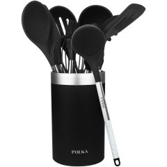 Cecotec 01185 Kitchen utensil set with steel handle & holder 9pcs