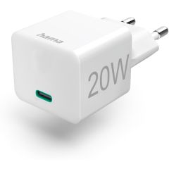 Hama Fast Charger, USB-C, Super-Mini Charger, PD, 20 W, white (201980)