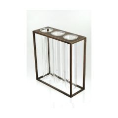 Espiel AFT229 metal/glass vase 22x20cm