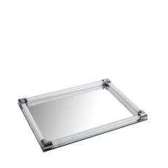 Espiel XAS126 crystal tray with mirror 35x25x4cm - outlet