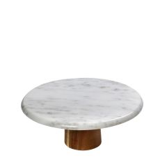 Espiel FAV237 marble footed plate white 30cm - outlet