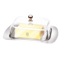 Berlinger Haus BH8823A butter dish with acrylic lid rose gold