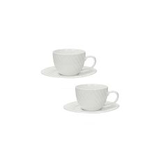 Brandani 51089 Optical new bone china coffee cup set 2 pcs - outlet