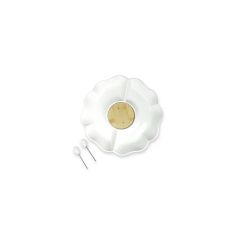 Brandani 51177 Ortensia porcelain/bamboo starter dish with 2 knives - outlet