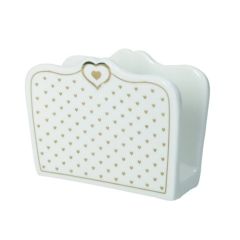 Brandani 51668 Amore Mio new bone china napkin holder hearts