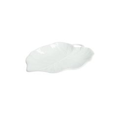 Brandani 51556 Tiglio leaf white porcelain plate 25x19sm - outlet