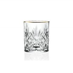 Brandani 52490 GOLD CHRYSTAL whisky glass 310ml