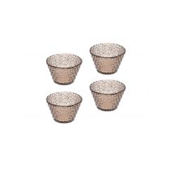 Brandani 40448 DROP glass bowl mocha x4