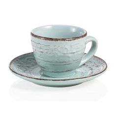 Brandani 55980 SERENDIPITY stoneware coffee cup & saucer