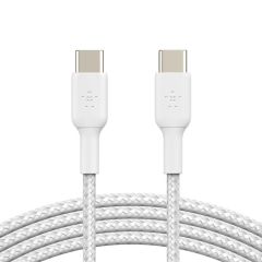 Belkin Braided USB-C to USB-C Cable, 1M, White / CAB004BT1MWH