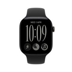 Apple Watch Series 12 42mm Black Aluminium Case, Black Sport Band - S/M /MJEA4