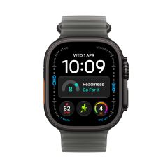 Apple Watch Ultra 4 49mm Black Titanium, Translucent Black Ocean Band /MJAY4