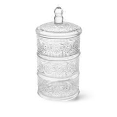 Fissman 19104 glass jar for sweets 3-tier 13x25.5cm