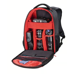 Hama Miami Camera Backpack,190,Black/Red(139855)