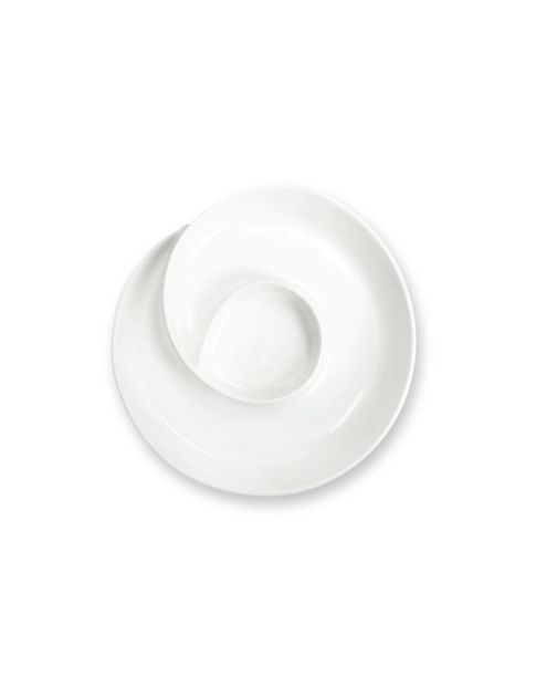 Brandani 51176 Lollipop porcelain starter dish - Zigzag