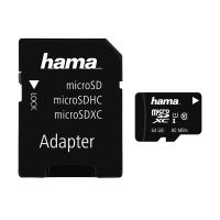 Hama microSDXC 64GB Class 10 + Adapter (124152)