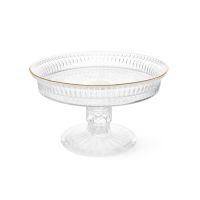 Fissman 19105 glass cake serving plate 18х10.7cm