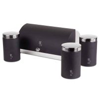 Berlinger Haus BH6733 Matte Black bread box + 3 container set