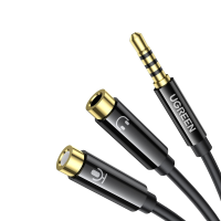 UGREEN 3.5mm Male To Dual 3.5mm Female Headset Splitter 20cm (Black) /30620
