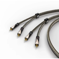 Hama Avinity Audio Cable, 2 RCA Plugs - 2 RCA Plugs, Fabric, gold-plated, 2 m (107625)