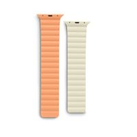 Hama "Fantastic Feel" Magnetic Wrist Strap for Apple Watch 42/44/45/49 mm, orange/beige 136838