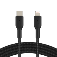 Belkin BRAIDED C-LTG 2M, BLK/CAA004BT2MBK