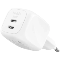 Belkin Dual USB-C 50W PD Wall Charger, White /WCH019KQWH