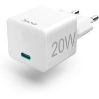 Hama Fast Charger, USB-C, Super-Mini Charger, PD, 20 W, white (201980)